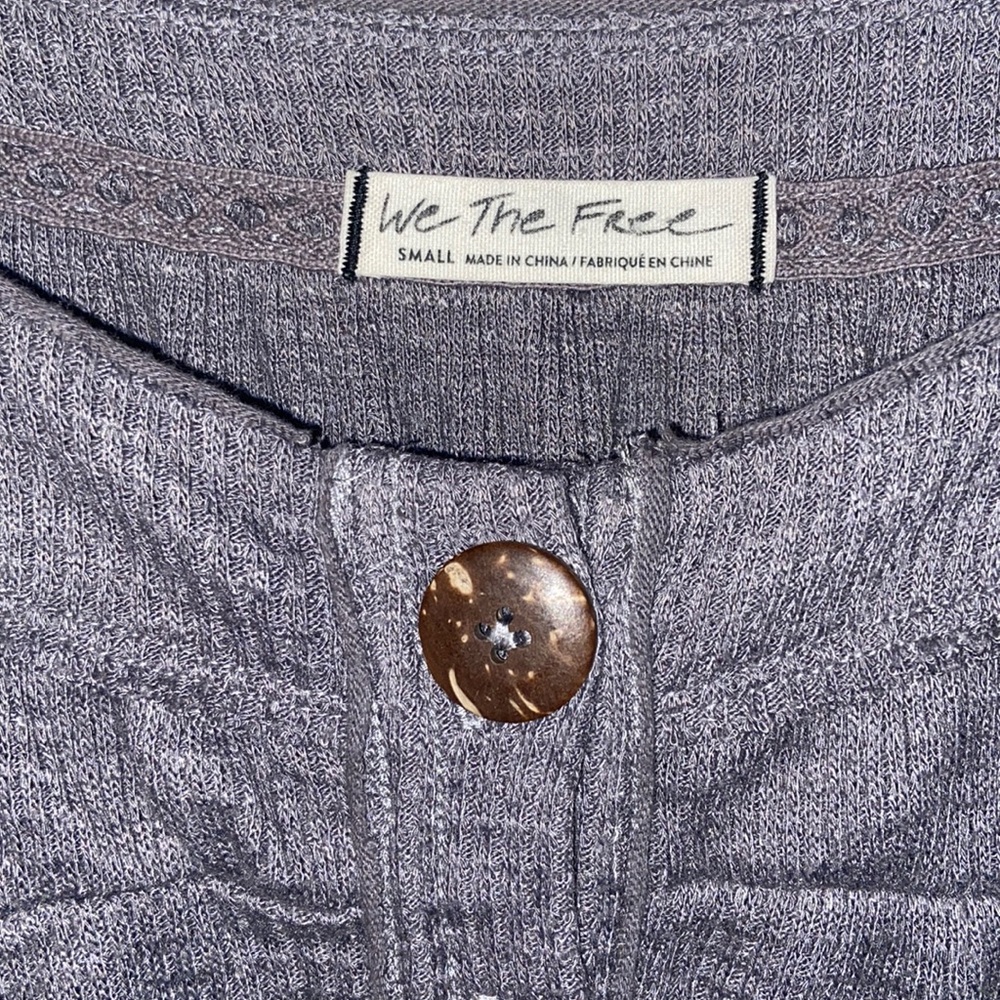 FREE PEOPLE We The Free Must Have Gray Henley Tunic - Picture 10 of 14